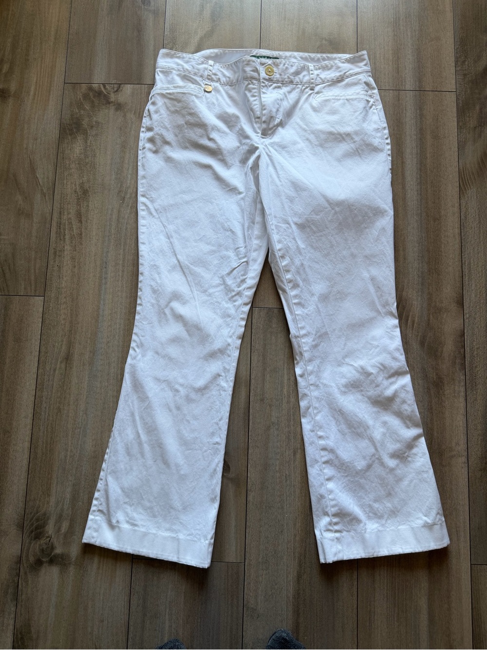 Ralph Lauren White Petite Women's Pants